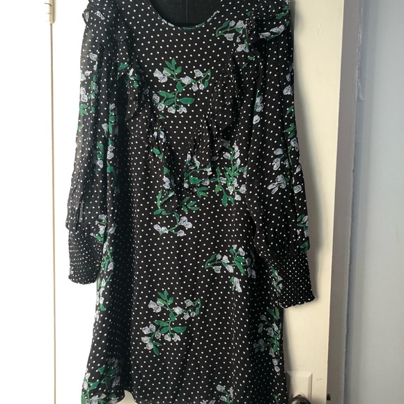 Ganni Rometty Ruffled Printed Georgette Dress 10 - Picture 8 of 11